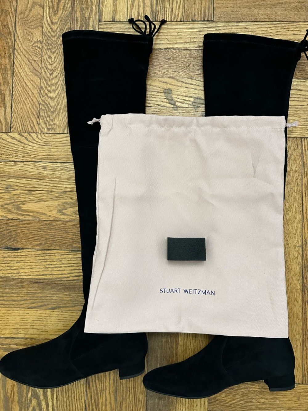 STUART WEITZMAN Genna stretch-suede thigh boots - Picture 10 of 12